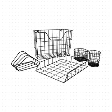 Bostein Metal Desktop Organizer Set